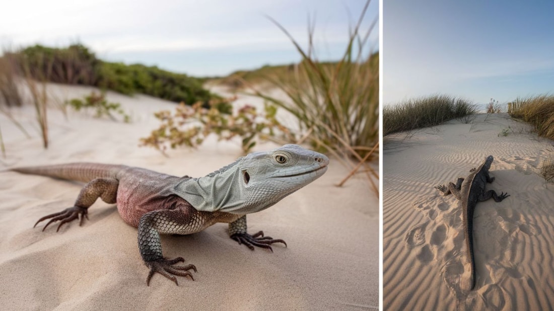 60 cm de long : le plus grand lézard d'Europe vit sur ces dunes