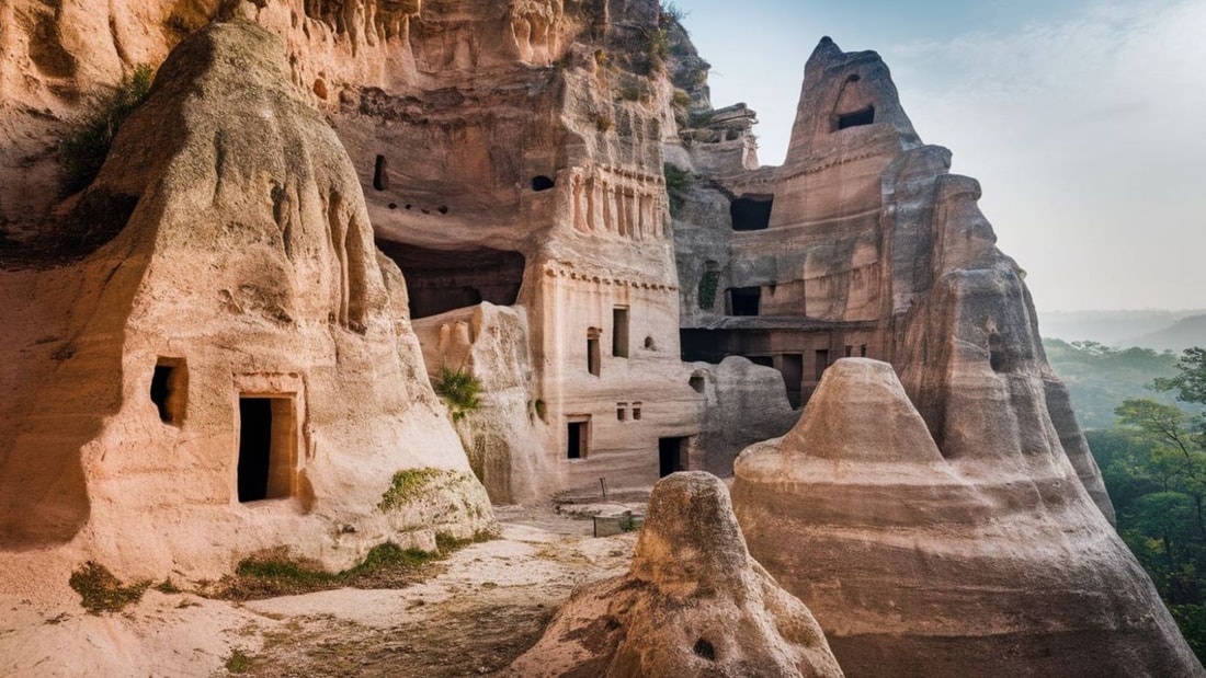 Ce village troglodytique abrite 250 habitations creusées dans 15 km de falaises calcaires