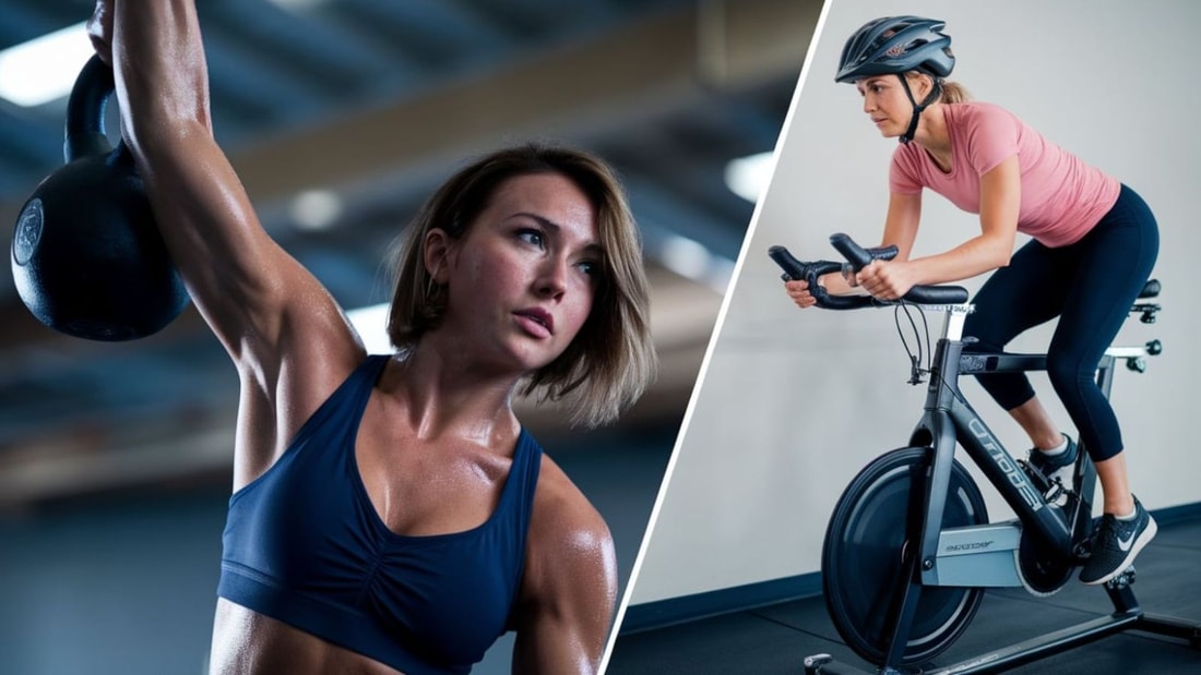 Kettlebells ou vélo : le match des calories brûlées en 20 min chrono !