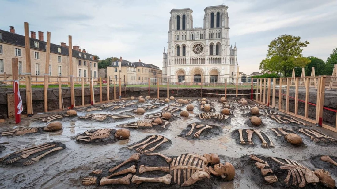 Auxerre : 250 sépultures romaines d'enfants découvertes à 2 pas de la cathédrale