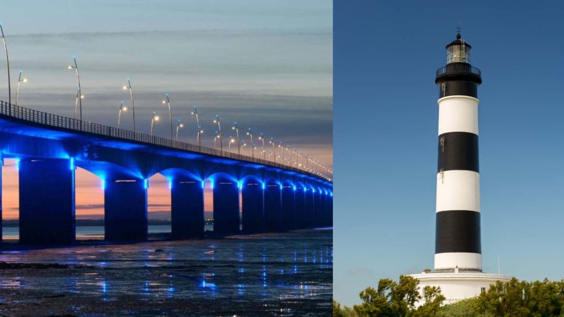 Ce pont de 2,9 km relie le continent à une île aux 10 villages classés et 2600h de soleil/an