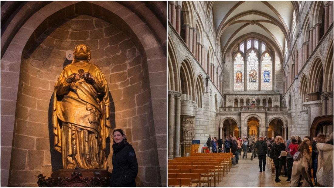 Dans cette abbaye millénaire, une statue en or du Xe siècle fascine les visiteurs du monde entier