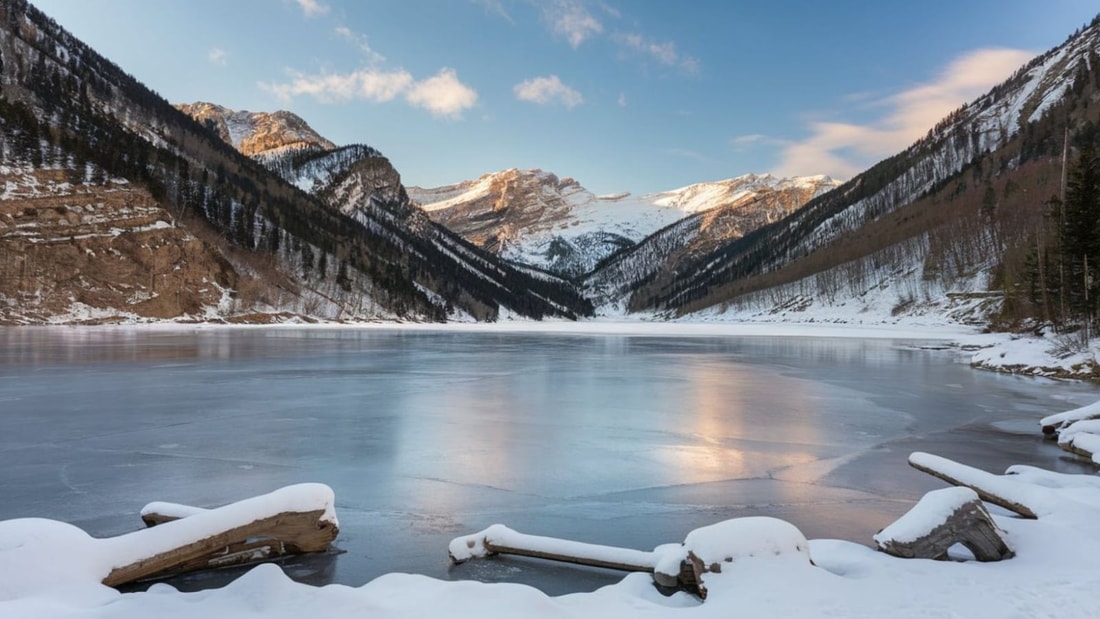 Ce lac pyrénéen de 46 hectares se transforme en miroir gelé pendant 4 mois