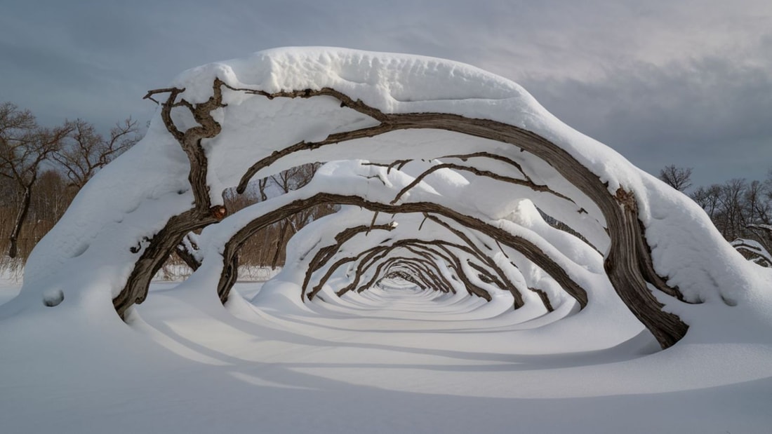 Ces sapins centenaires de 30m de haut créent un tunnel de neige naturel unique en France