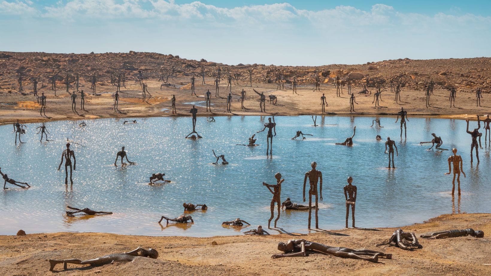 Lake Ballard hosts world's largest collection of human-form sculptures