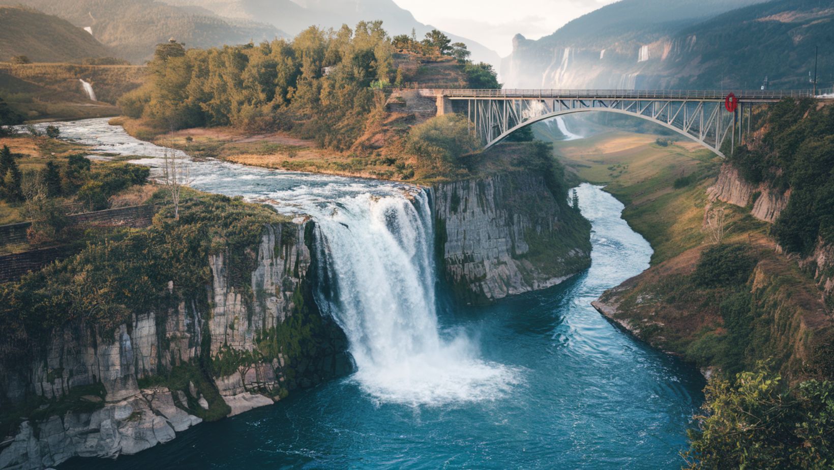 This cascade holds America's most iconic footbridge