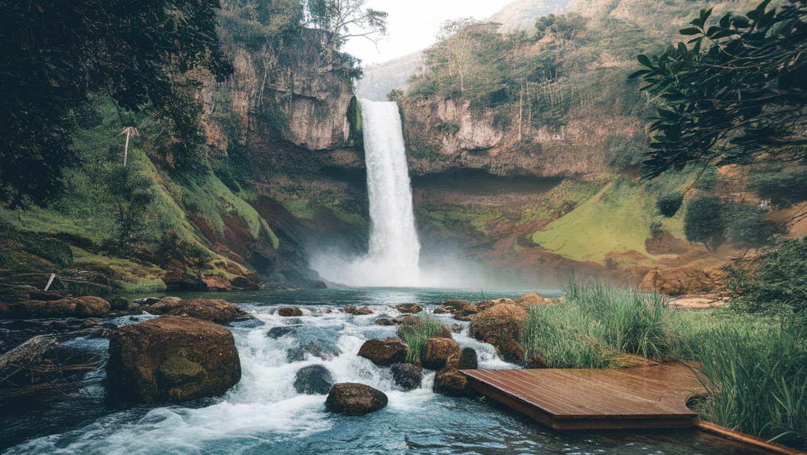 North Carolina's 60-foot cascade invites everyone to nature's show