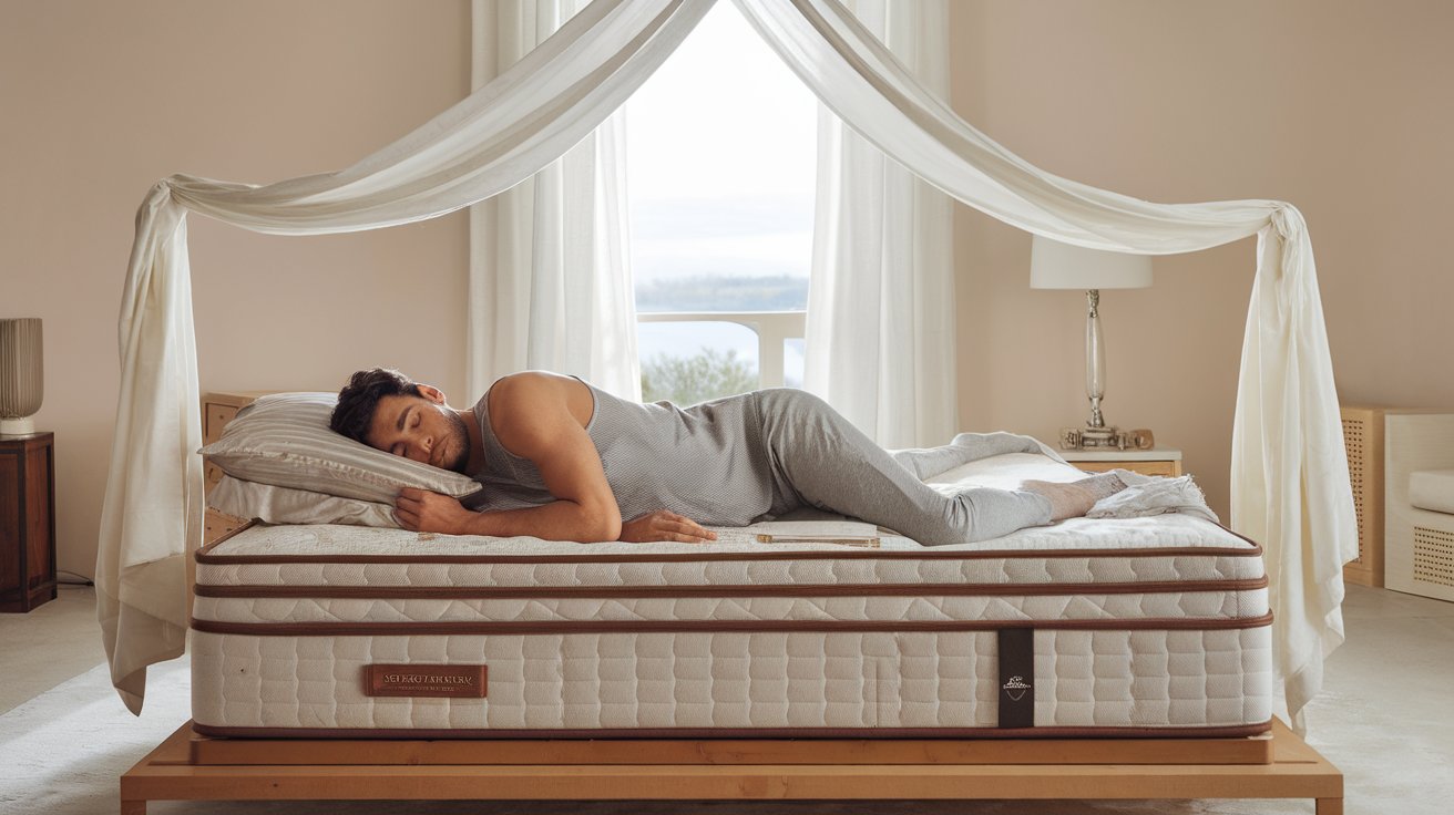 a-30-year-old-man-is-sleeping-peacefully-on-a-luxurymattress