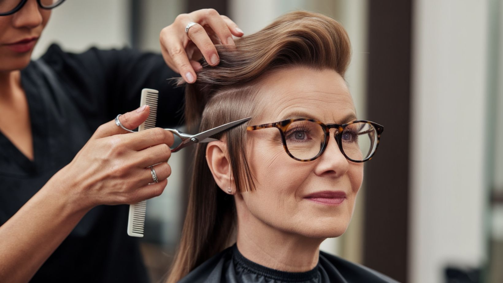 The Fab Four - 4 Haircuts That Complement Glasses for Women Over 60