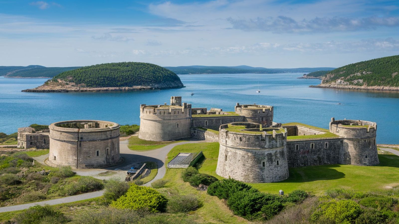 3 forts historiques gardent cette île française accessible uniquement par mer