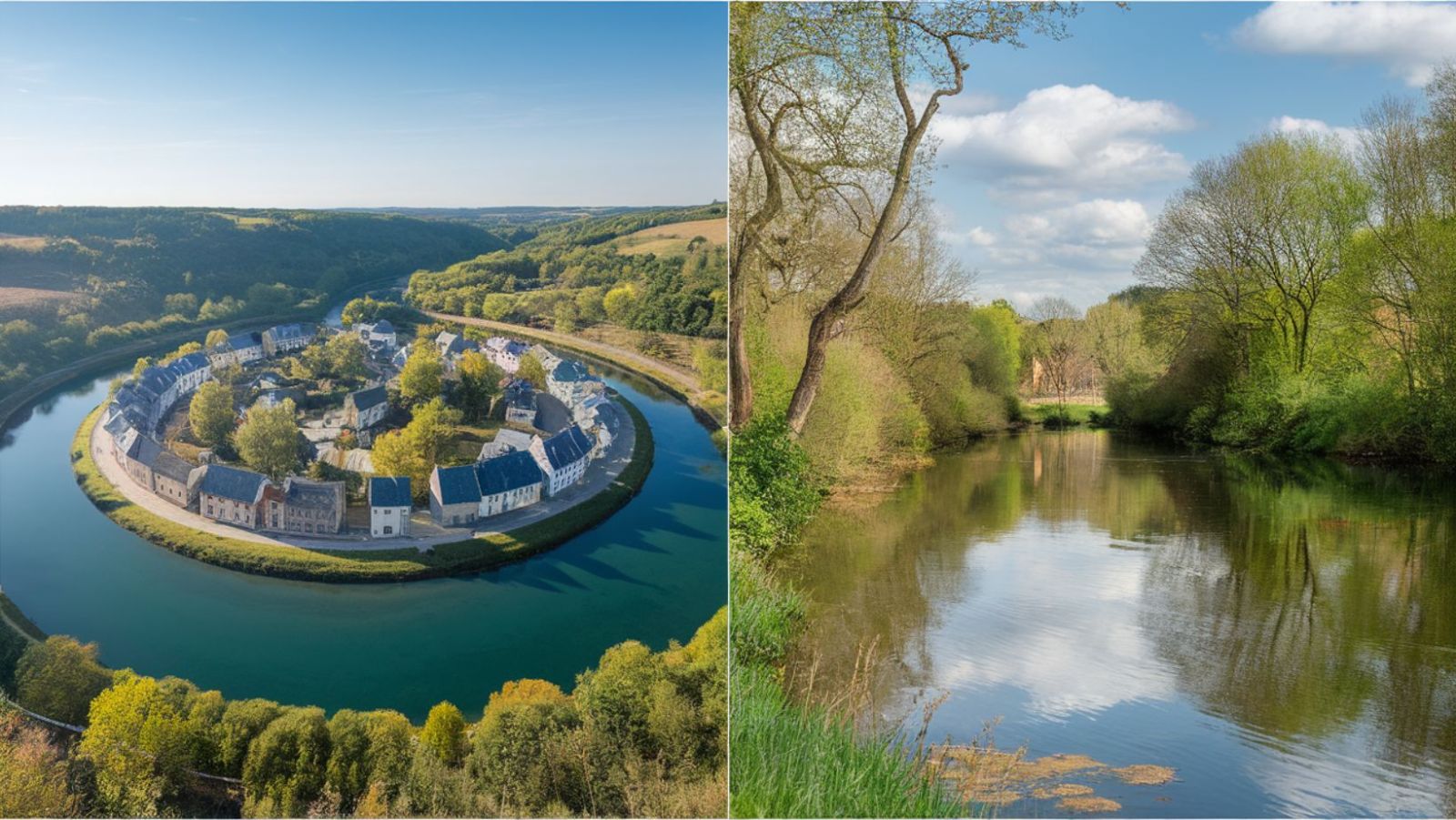 Ce village est le seul en France à être entouré par 3 km de rivière en forme de boucle parfaite