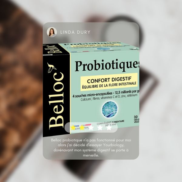 Belloc probiotiques gélules végétales - Confort digestif - Microbiote